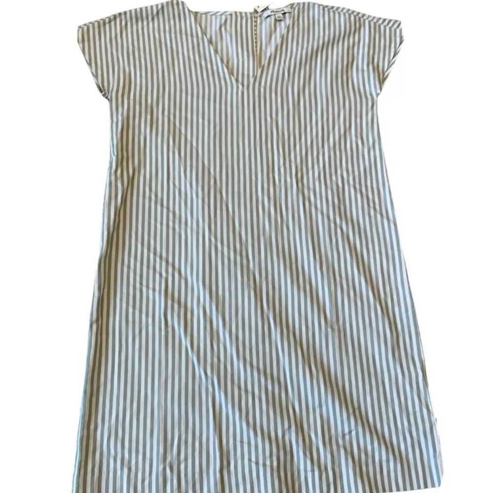 Madewell Womens Button Back Stripe Dress Size XXS A0278 Brand New With Tags
